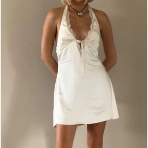 Motel Rocks Satin Halter Dress